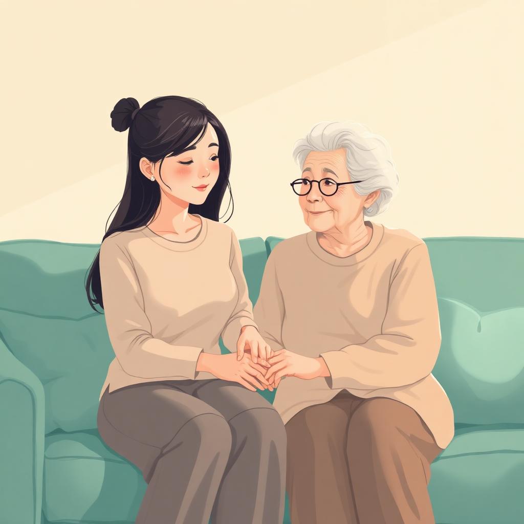 ลูกสาวจับมือดูแลคุณแม่ผู้ป่วยอัลไซเมอร์ที่บ้าน